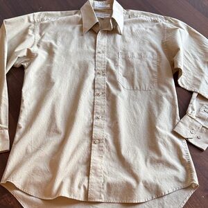 Givenchy Men's Beige Button-Up Shirt - 14 1/2 32/33 - classique vintage